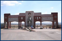 Arch Entrance Red White